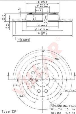 Villar 628.1819 - Discofreno autozon.pro