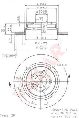 Villar 628.1814 - Discofreno autozon.pro