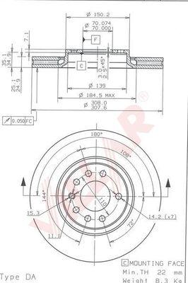 Villar 628.1810 - Discofreno autozon.pro