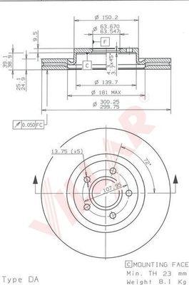 Villar 628.1812 - Discofreno autozon.pro