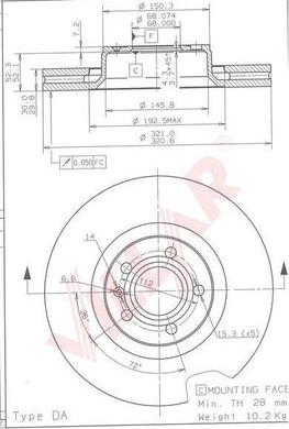 Villar 628.1827 - Discofreno autozon.pro