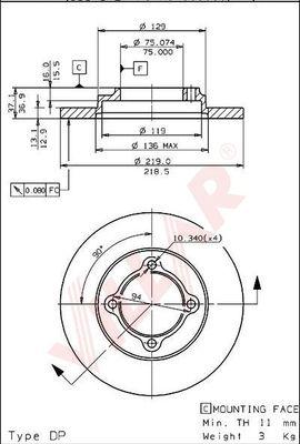 Villar 628.1357 - Discofreno autozon.pro