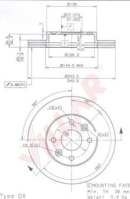 Villar 628.1370 - Discofreno autozon.pro