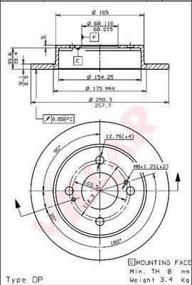 Villar 628.1298 - Discofreno autozon.pro