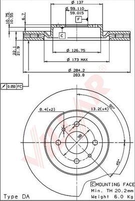 Villar 628.1257 - Discofreno autozon.pro