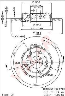 Villar 628.1205 - Discofreno autozon.pro