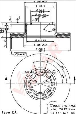 Villar 628.1207 - Discofreno autozon.pro