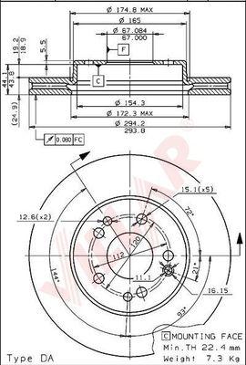 Villar 628.1289 - Discofreno autozon.pro