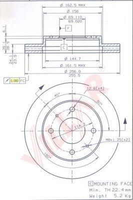 Villar 628.1223 - Discofreno autozon.pro