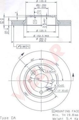 Villar 628.1275 - Discofreno autozon.pro