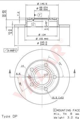 Villar 628.1799 - Discofreno autozon.pro