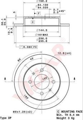 Villar 628.2090 - Discofreno autozon.pro