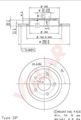 Villar 628.2044 - Discofreno autozon.pro