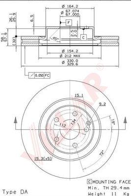 Villar 628.2053 - Discofreno autozon.pro