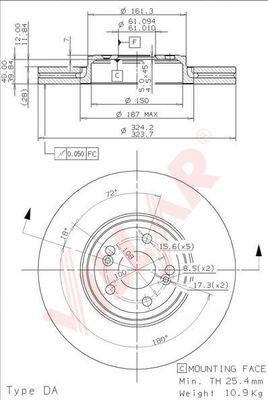 Villar 628.2052 - Discofreno autozon.pro