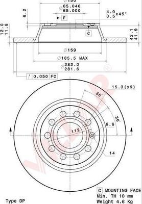 Villar 628.2065 - Discofreno autozon.pro