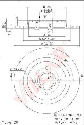 Villar 628.2030 - Discofreno autozon.pro