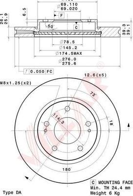 Villar 628.2075 - Discofreno autozon.pro