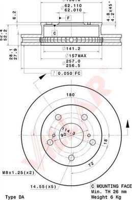 Villar 628.2193 - Discofreno autozon.pro