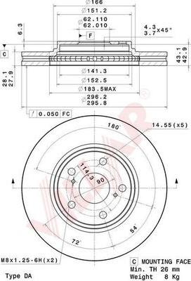 Villar 628.2110 - Discofreno autozon.pro