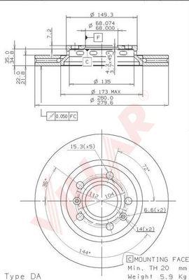 Villar 628.2184 - Discofreno autozon.pro