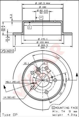 Villar 628.2125 - Discofreno autozon.pro