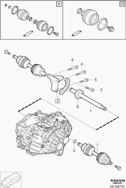 Volvo 31256019 - Cuffia, Semiasse autozon.pro