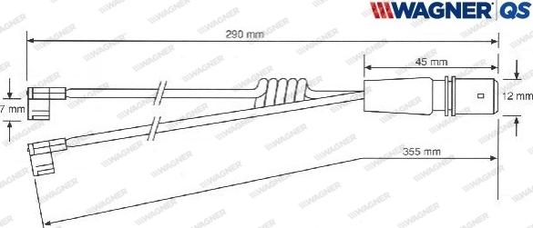 Wagner 587026W - Contatto segnalazione, Usura past. freno / mat. d'attrito autozon.pro