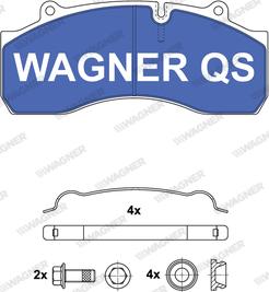 Wagner 2914304950 - Kit pastiglie freno, Freno a disco autozon.pro