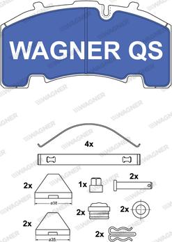 Wagner 2926404950 - Kit pastiglie freno, Freno a disco autozon.pro