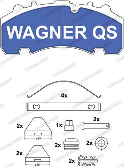 Wagner 2926304950 - Kit pastiglie freno, Freno a disco autozon.pro