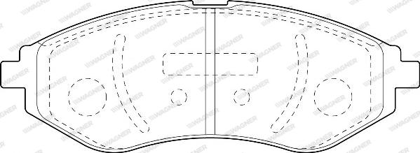 Wagner WBP23974A - Kit pastiglie freno, Freno a disco autozon.pro