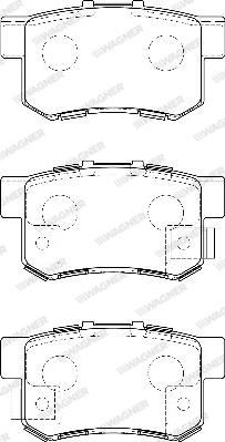 Wagner WBP23652A - Kit pastiglie freno, Freno a disco autozon.pro