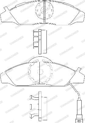 Wagner WBP23230A - Kit pastiglie freno, Freno a disco autozon.pro