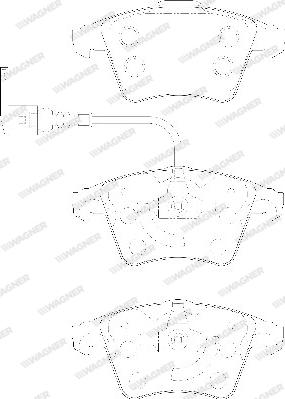 Wagner WBP23746A - Kit pastiglie freno, Freno a disco autozon.pro