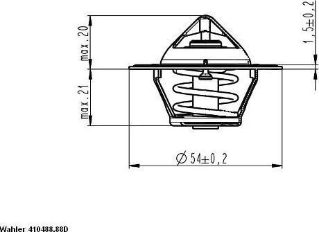 WAHLER 410488.88D - Termostato, Refrigerante autozon.pro