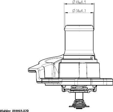 WAHLER 410069.82D - Termostato, Refrigerante autozon.pro