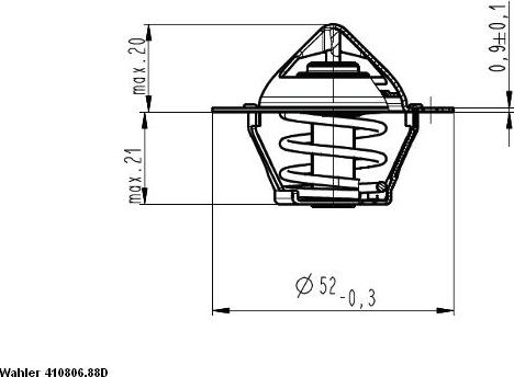 WAHLER 41080688D - Termostato, Refrigerante autozon.pro