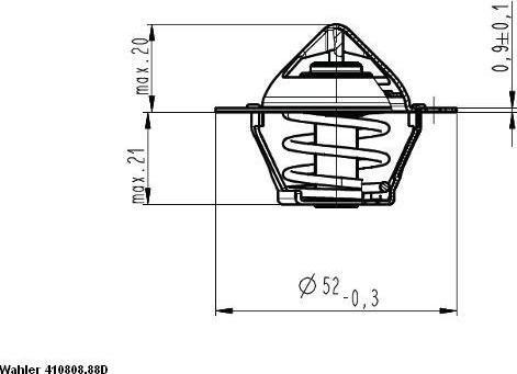 WAHLER 41080888D - Termostato, Refrigerante autozon.pro