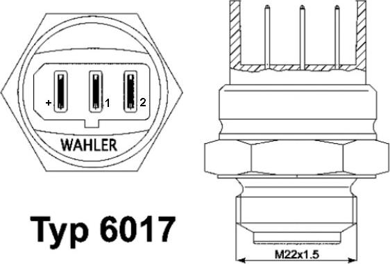 WAHLER 6017.95D - Termocontatto, Ventola radiatore autozon.pro