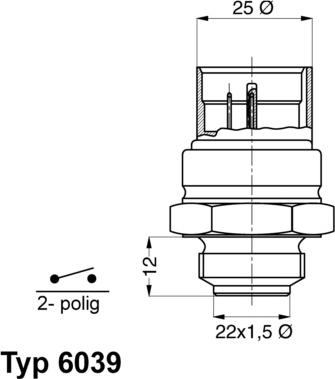 WAHLER 6039.95D - Termocontatto, Ventola radiatore autozon.pro