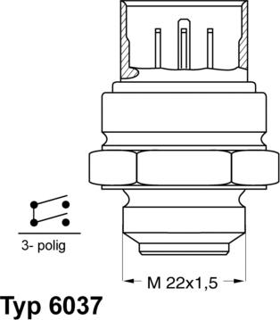 WAHLER 6037.95D - Termocontatto, Ventola radiatore autozon.pro