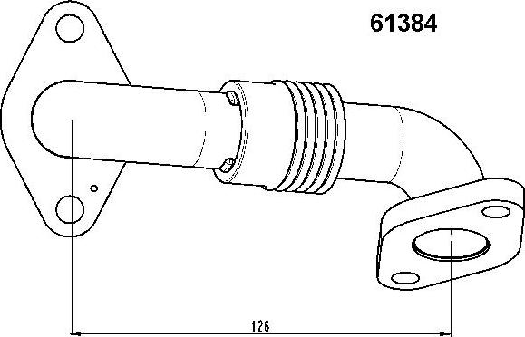 WAHLER 61384D - Condotto, Valvola-AGR autozon.pro