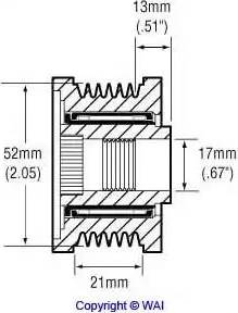 WAI 24-81107-3 - Puleggia cinghia, Alternatore autozon.pro