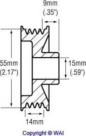 WAI 24-83252 - Puleggia cinghia, Alternatore autozon.pro