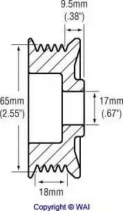 WAI 24-82259 - Puleggia cinghia, Alternatore autozon.pro