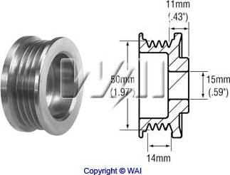 WAI 24-82264 - Puleggia cinghia, Alternatore autozon.pro