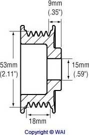 WAI 24-82265 - Puleggia cinghia, Alternatore autozon.pro