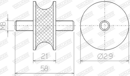 Walker 81354 - Supporto, Imp. gas scarico autozon.pro