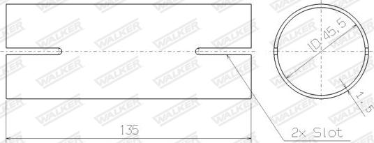 Walker 82463 - Connettore tubi, Imp. gas scarico autozon.pro